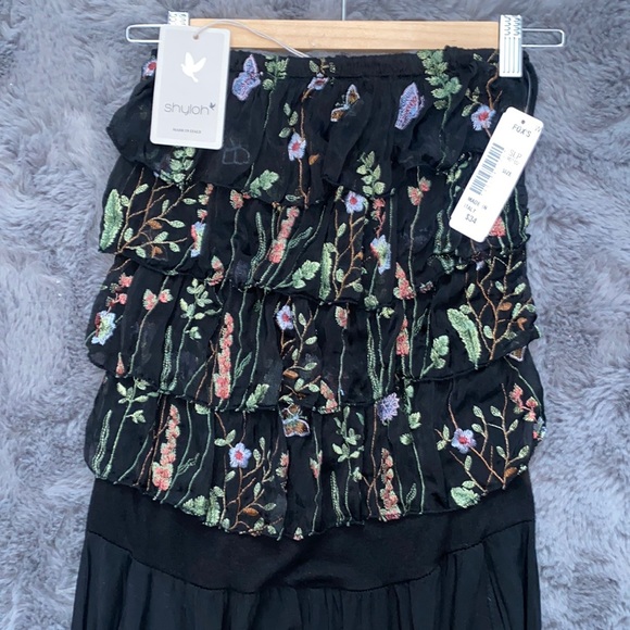 Floral Black Ruffle Top with Jogger Jumpsuit - Picture 1 of 4